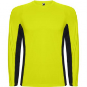 Спортивная футболка SHANGHAI L/S мужская, ФЛУОРЕСЦЕНТНЫЙ ЖЕЛТЫЙ/ЧЕРНЫЙ XL