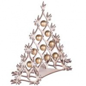 Сборная елка «Новогодний ажур», с золотистыми шариками