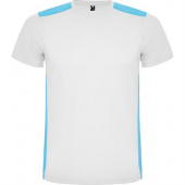 Спортивная футболка DETROIT мужская, БЕЛЫЙ/БИРЮЗОВЫЙ L