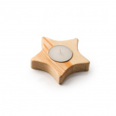 Деревянная свеча MAKA, бежевый