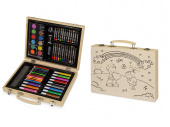Набор для рисования в чемодане с рисунком (натуральный, разноцветный)
