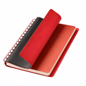 Ежедневник Vista недатированный, черный/красный