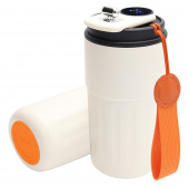 Термокружка Ashly To Go, белая/оранжевая
