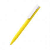 Ручка пластиковая Mira Soft софт-тач, желтый