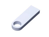 USB 2.0-флешка на 8 Гб с мини чипом и круглым отверстием (белый)