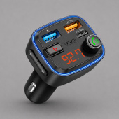 FM-трансмиттер Wave Pro, QC/PD, LED, 48Вт, ENC, Bass boost (черный)