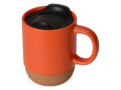 Кружка с пробковым дном и крышкой Denpasar (оранжевый)