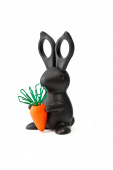 Ножницы и магнит со скрепками Bunny, чёрные Ножницы и магнит со скрепками Bunny, чёрные