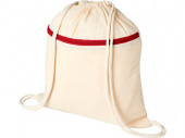 Рюкзак Oregon с карманом на молнии (красный, натуральный)