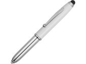 Ручка-стилус шариковая Xenon (серебристый, белый)