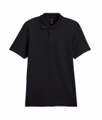 Футболка поло SOFTSTYLE ADULT DOUBLE PIQUE, ЧЕРНЫЙ 3XL