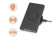 Беспроводной внешний аккумулятор с док-станцией Force, 8000 mAh (черный)