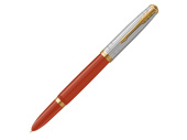 Ручка перьевая Parker 51 Premium Red GT (красный, серебристый, золотистый)