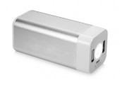 Портативное зарядное устройство Mega Volt, 8000 mAh (серебристый, белый)