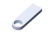USB 2.0-флешка на 128 Гб с мини чипом и круглым отверстием (белый)