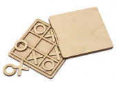 Игра из дерева Крестики нолики (натуральный)