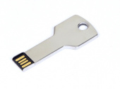 USB 2.0- флешка на 16 Гб в виде ключа (серебристый)