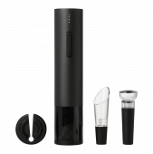 Набор для вина с электрическим штопором Sacramento, черный