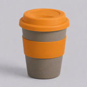 Стакан из бамбукового волокна Café (оранжевый, оранжевый, серый)