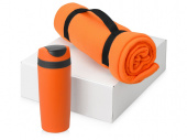 Подарочный набор Cozy с пледом и термокружкой (оранжевый)