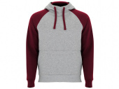 Толстовка с капюшоном Badet мужская (серый меланж, бордовый)