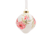 Стеклянный шар   Цветочный бум (белый, розовый)