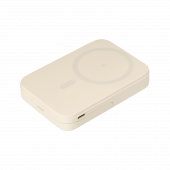 Внешний аккумулятор Union PD 10000mAh с функцией беспроводной зарядки 15W, бежевый