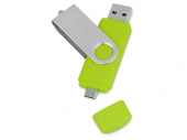 USB/micro USB-флешка на 16 Гб Квебек OTG (зеленое яблоко)