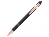 Ручка шариковая с отделкой из розового золота Nanna (черный)