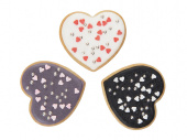 Набор пряников Sweethearts, 55 гр. (белый, черный, серый)