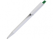 Ручка пластиковая шариковая Xelo White (зеленый, белый)