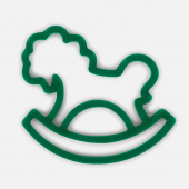 Подвеска «Лошадка-качалка», 3D-печать, зеленая