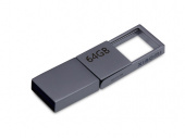 USB 3.0-флешка на 64 Гб с разъемами USB-A и Type-C (серебристый)