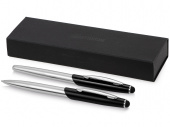 Набор ручек Roma (черный, серебристый)