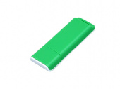 USB 2.0- флешка на 16 Гб с оригинальным двухцветным корпусом (зеленый, белый)