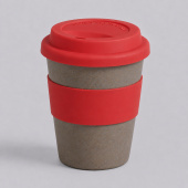 Стакан из бамбукового волокна Café (красный, серый)