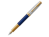 Ручка перьевая Parker Sonnet QUEEN’S Platinum jubilee 2022 18K, M (золотистый, синий, серебристый)