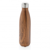 Вакуумная бутылка с принтом под дерево