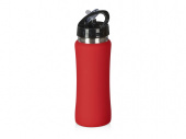 Бутылка для воды Bottle C1, soft touch, 600 мл (красный)