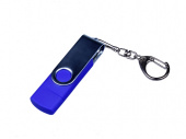 USB 2.0/micro USB/Type-C- флешка на 32 Гб c поворотным механизмом (синий)