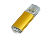 USB 2.0- флешка на 32 Гб с прозрачным колпачком (золотистый)