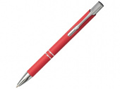 Ручка металлическая шариковая Moneta с антискользящим покрытием (красный)