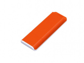 USB 2.0- флешка на 32 Гб с оригинальным двухцветным корпусом (оранжевый, белый)