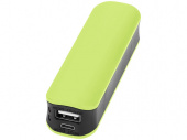 Портативное зарядное устройство Edge, 2000 mAh (черный, лайм)