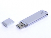 USB 3.0- флешка промо на 128 Гб прямоугольной классической формы (серебристый)