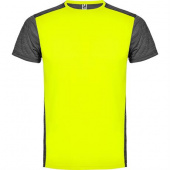 Спортивная футболка ZOLDER мужская, ФЛУОРЕСЦЕНТНЫЙ ЖЕЛТЫЙ/ПЁСТРЫЙ ЧЕРНЫЙ XL