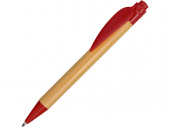 Ручка шариковая Листок (красный, светло-коричневый)