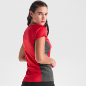 Спортивная футболка SHANGHAI WOMAN женская, КРАСНЫЙ/ТЕМНЫЙ ГРАФИТ S