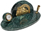 Часы Железнодорожные (золотистый, зеленый)