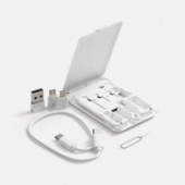 Органайзер с беспроводной зарядкой и набором адаптеров Octopod, белый